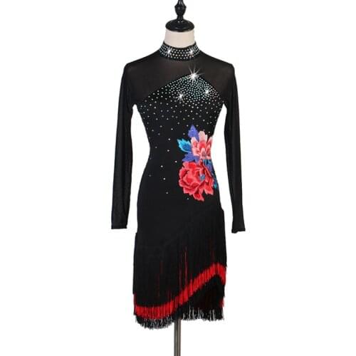 Embroidery Collide Tassels Lading Dance Tassels Dress Three Step Trample Special Ba Diamond Match Show Serve