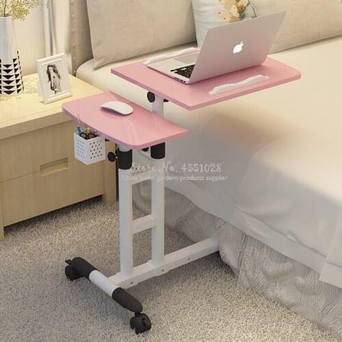 Adjustable Computer Desk Home Laptop Table Simple Modern Mobile Computer Table With Lifting Bedside Laptop Tables With Fans