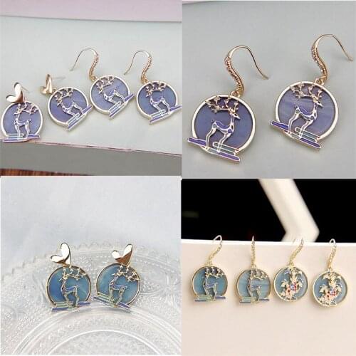 Earrings Clip On Party Silver Crystal Bridal Diamante Non Pierced Drop Dangle