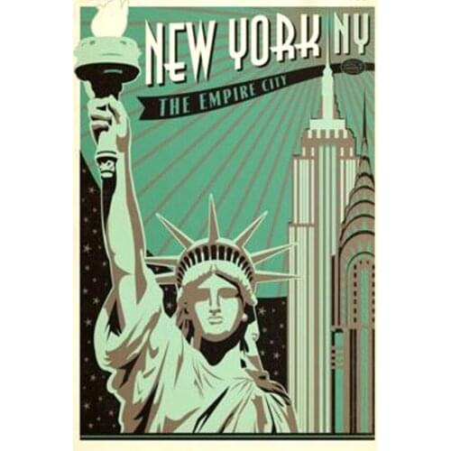 NEW YORK Travel Railway VINTAGE Retro Photo Art Film Print Silk Poster for Your Home Wall Decor 24x36inch