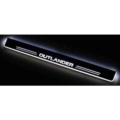 SNCN LED Car Scuff Plate Trim Pedal Door Sill Pathway Moving Welcome Light For Mitsubishi Outlander 2013-2015 2016 Accessories