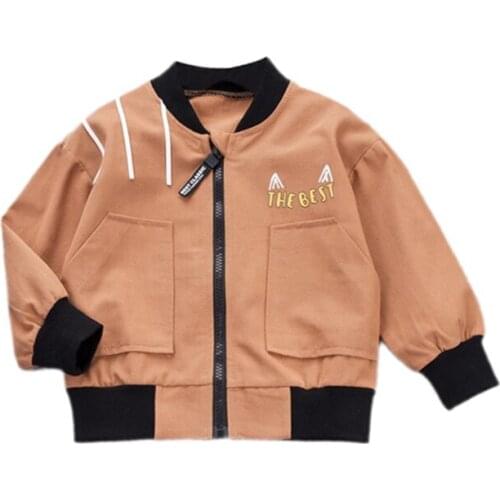 New Autumn Baby Boy Outerwear Cartoon Letters Print Casual Zipper Sweatshirt Kids Coat Outfits Tops