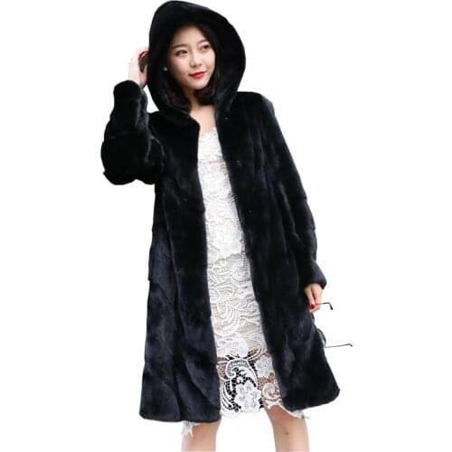 Topfurmall Fur Coats With A Hood