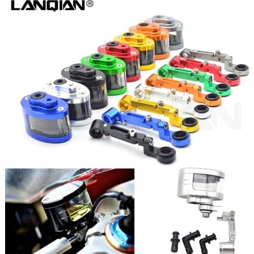 Universal Motorcycle Brake Fluid Reservoir Clutch Tank Oil Fluid Cup For Kawasaki Honda Yamaha Aprilia BMW Benelli Ducati