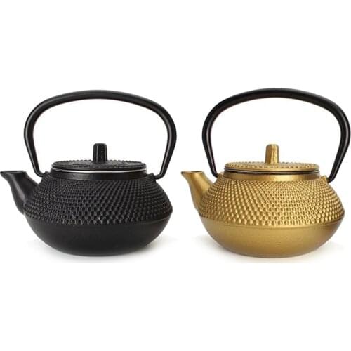 High Quality Cast Iron Teapot Japanese Tetsubin Tea Pot Kettle Drinkware Tools 300ml Kung Fu Infusers Stainless Steel Net Filter