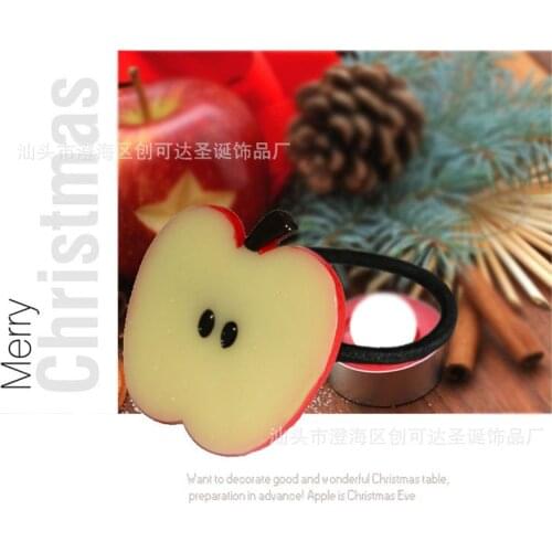New Christmas Apple Hairband Girls Gift Hair Accessorie Christmas Party Decor Head Wear 12pcs A Lot