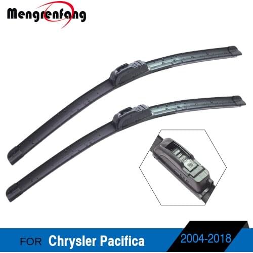 2 Pieces Car Frameless Windscreen Wiper Blades Soft Rubber Wiper For Chrysler Pacifica 2004-2008 2017-2018