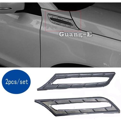 For Suzuki Vitara 2016 2017 2018 2019 Lamp Trim Car Cover Detector ABS Chrome Front Side Foliage Leaf Fender Vents Air Outlet