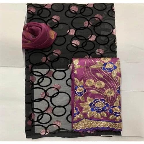 3 Piece Suit Silk Fabric 2020 Latest High Quality Embroidery Printing Velvet Silk Fabric For Sewing Textile Material!LXF8928