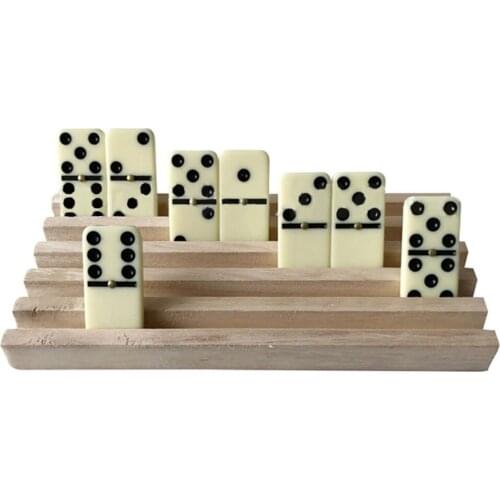 4PCS/Set Domino Chicken Feet Mexican Train And Domino Game Rack / Tray Wooden Domino Stand Family Board Games Accessories