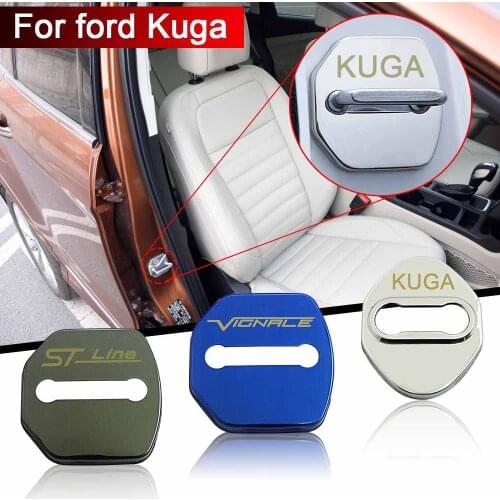 4pcs Stainless steel Car door lock cover car accessories Car sticker For ford kuga VIGNALE stline 2013-2020 Car stickers