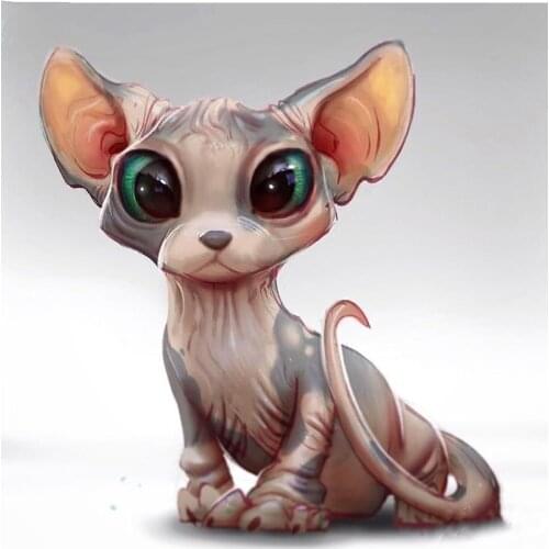 Full Square/Round Drill Diamond Painting Embroidery Sphinx Cat Rhinestone Mosaic Cross Stitch Decor