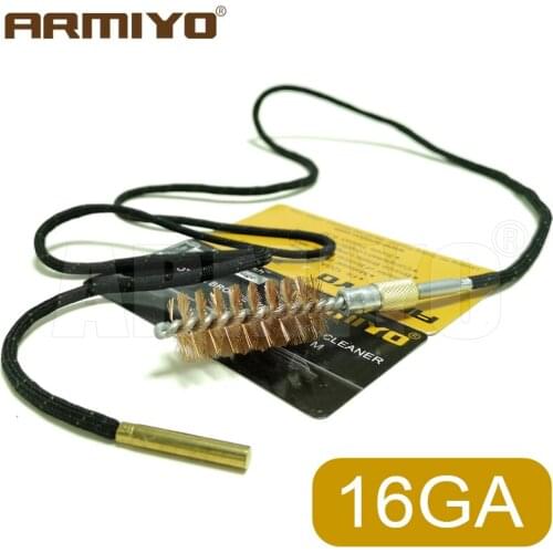 Armiyo 16GA 16 Gauge 16.8mm Gun Bore Brush Shooting Barrel Brush Cleaner Hunting Cleaning Accessories Thread 5/16"-26T