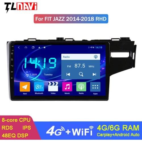4G+64G Car Radio for HONDA FIT JAZZ RHD 2014 Android 9.0 GPS Navigation Bluetooth IPS screen Car Audio Stere Multimedia