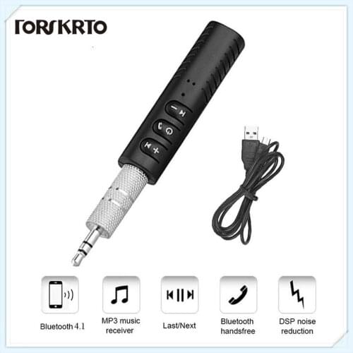 Forskrto Handsfree Bluetooth Car Kit Auto 3.5mm Jack Aux Bluetooth Wireless Music MP3 Audio Adapter Receiver For Headphone