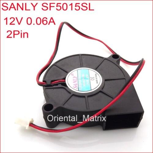 Free Shipping 5pcs SF5015SL 12V 0.06A 50*50*15mm Ultra Quiet Humidifier Turbo Cooling Fan