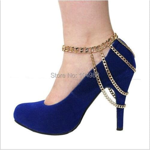 FREE SHIPPING WOMEN GOLD COLOUR CHAINS ANKLE CHAIN FOUR LAYERS ANKLE JEWELRY ANKLETS JEWELRY 3 COLORS