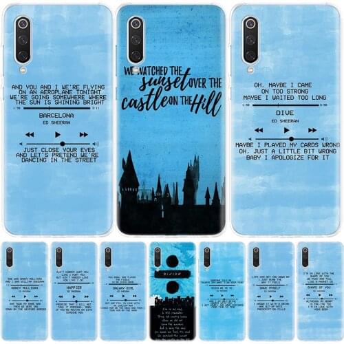 Ed Sheeran Lyrics Pictures Diy Phone Case for Xiaomi Redmi Note 9 9S 8T 8 7 8A 7 7A 6 6A 5 5A 4X S2 K20 K30 Pro Fashion Cover Co