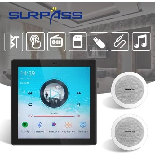 Home Theater Music Center Cheap Package Touch Screen Mini Bluetooth Wall Audio Sound Amplifier Smart In Ceiling Speaker Combo