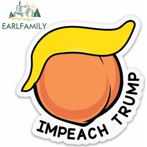 EARLFAMILY 13cm x 12.9cm for Impeach Trump Car Stickers Vinyl JDM Bumper Trunk Truck Graphics Waterproof Anime DIY Fine Decal