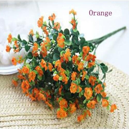 10x Artificial Flowers Gypsophila Real Touch Silk Flowers Plants Wedding Bouquet, 33cm, White