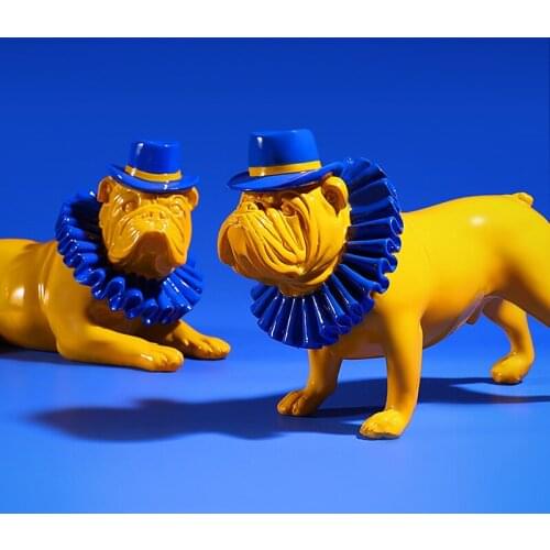 Creative TV Cabinet Wine Cabinet Decoration Boer Dog Painted Decoration Home Living Room Decor Ornaments Christmas Gift