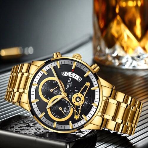 NIBOSI Creative Mens Watches Brand Luxury Quartz Watch Men Date Military Waterproof Sport Clock Wrist Watch Relogio Masculino
