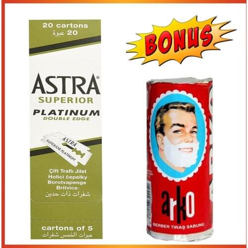 Astra 100pcs Razor Blades Double Edge Razor Blades for Men Face Care Classic Stainless Steel Smooth Shaving Shave FREE SHİPPİNG