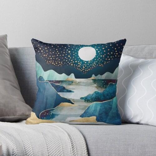 Moon Glow Throw Pillow Cushion Cover Polyester throw pillows case on sofa home living room car seat decor 45x45cm