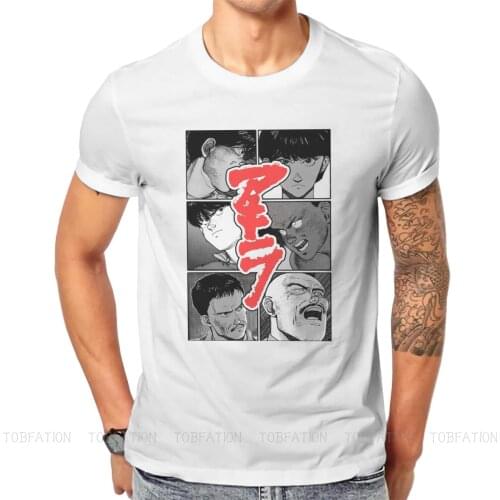 Minasai Dark Akira 80s Japanese Manga Film Tshirt Top Cotton Oversized Crewneck Mens Streetwear Harajuku Men T shirt