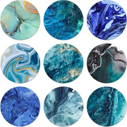 58mm Fashion Sea Oil Painting Badge Brooch Pin Accessories For Clothes Backpack Decoration gift