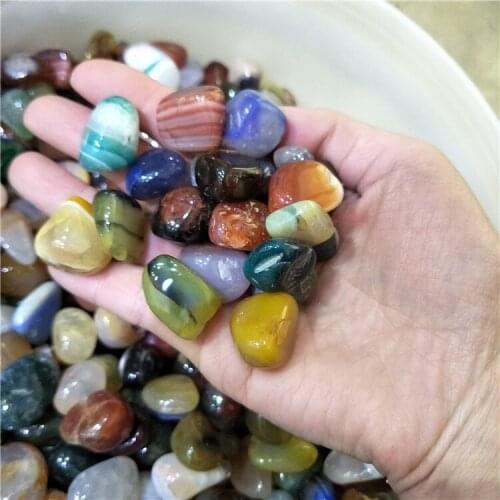 Natural stones colorful agate tumled stones healing crystals natural stones and minerals large size for home dec holiday dec