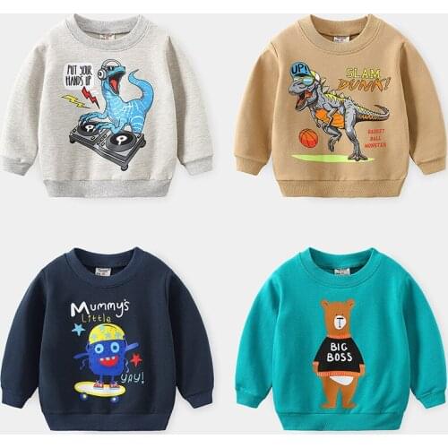 Cartoon Boys Sweatshirt Tollder Kids Boys Sport Sweat Shirt Cotton Children Sweatshirt