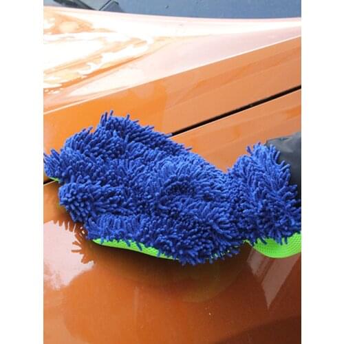 Car Wash Glove Microfiber Chenille Car Dust Cleaning Mitt Multifunctional Double-sided Gloves Car Cleaning Accessories
