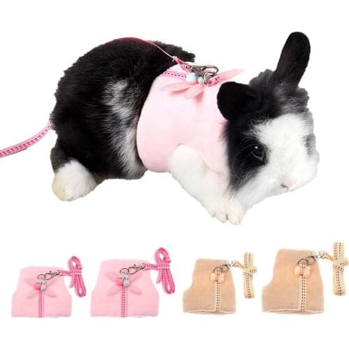 Soft Small Animal Pet Hamster Ferret Chinchilla Harness Vest Leash Lead