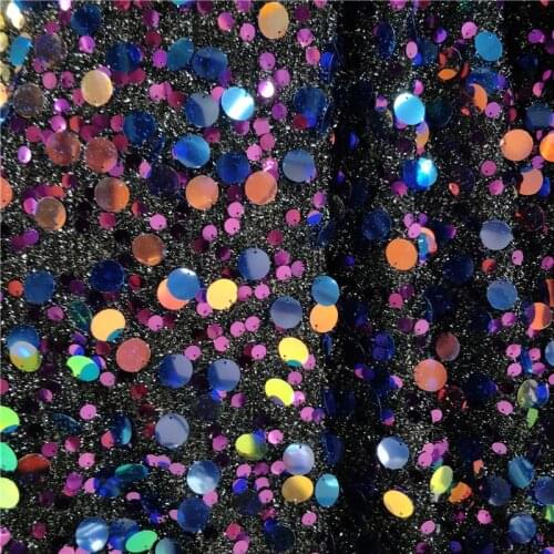 Bling Party Dress Club Shiny Embroidered Glass Sequin Fabric DIY Fashion Suitcases Bags Exhibition Background Decoration Fabrics