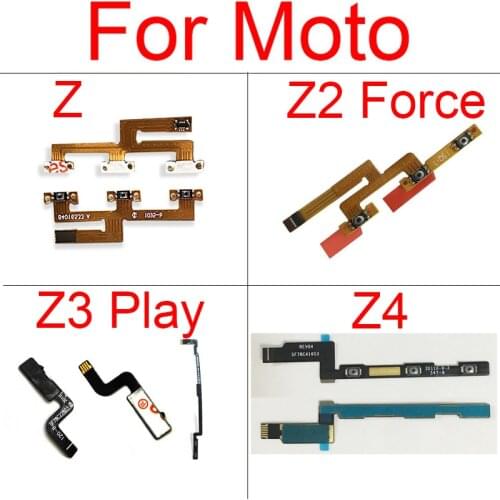 Volume Power Button Flex Cable For Motorola Moto Z XT1650 Z2 Force Z3 Play Z4 XT-1980-3 Side Key Butoon Flex Ribbon Parts