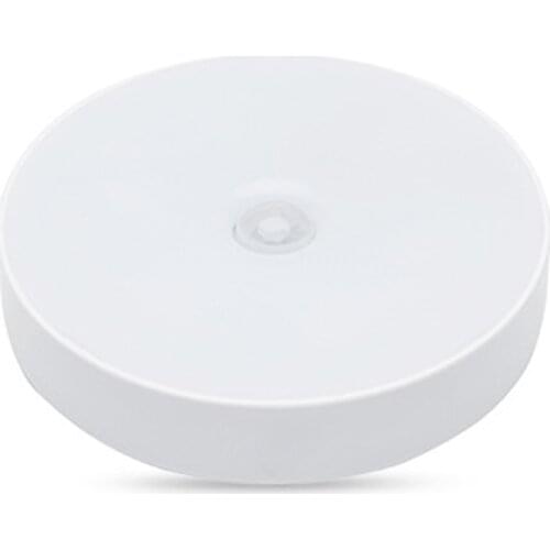 3AAA Battery LED Night Light PIR Motion Sensor Round Cabinet light Energy Saving Wall Lamp Lighting