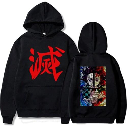 Anime Demon Slayer Kimetsu No Yaiba Harajuku Kamado Nezuko Hashibira Inosuke Agatsuma Zenitsu Kamado Tanjirou Hoodie Sweatshirt