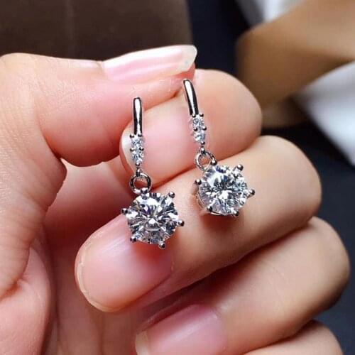 Huitan Simple Design Hanging Earrings for Women Brilliant Cubic Zirconia Crystal High Quality Female Accessories Fashion Jewelry