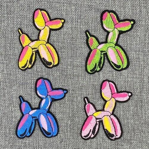 Balloon Dog patches Cartoon DIY Badge Embroidery Patch Applique Clothes Ironing Clothing Sewing Supplies Decorative Badges