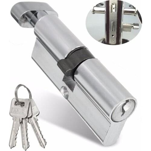 X70 Silver Tone Cylinder Hardware Indoor Aluminum Home Security Door Lock Pick Set Gate Lock With Key Garage Padlock