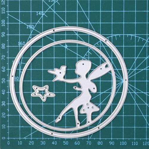 YaMinSanNiO Elf Dies Circle Background Metal Cutting Dies New 2020 for Dies Card Making Craft Scrapbooking Embossing Cuts Album