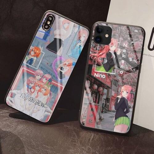 Nakano Nino Phone Case Tempered Glass For iPhone 12 Pro Max Mini 11 Pro XR XS MAX 8 X 7 6S 6 Plus SE 2020 case