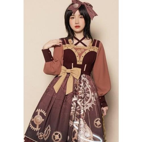 Gothic Lolita Dress Harajuku Street Fashion Cross Cosplay Female Dress Japanese Soft Sister Style Cute Dress Japanese 12523