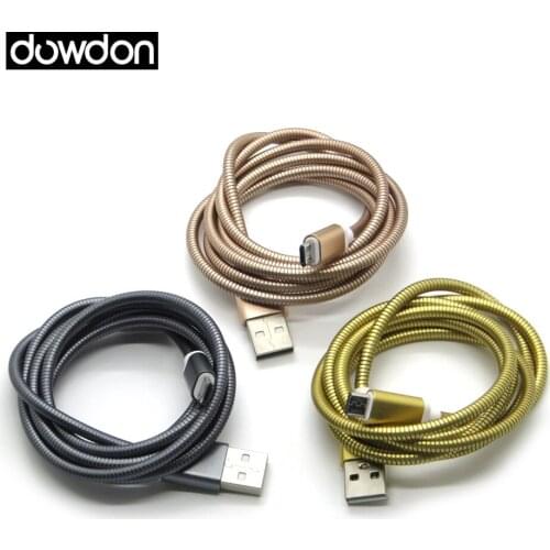 1M Stainless Steel Metal Micro USB Cable Data Cable for Samsung