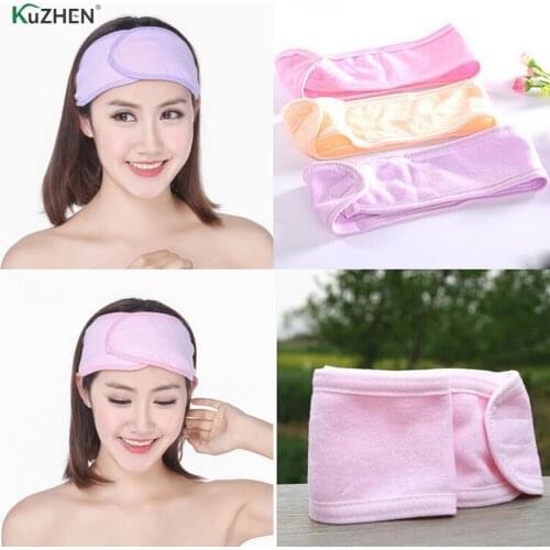 1PCS Candy Color Hair Ribbon Spa Bath Shower Make Up Wash Face Cosmetic Headband Hair Band