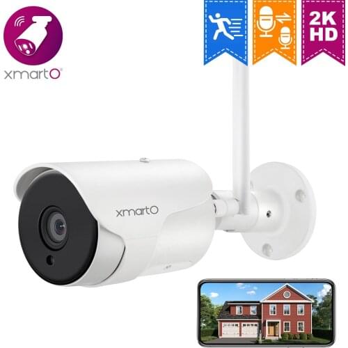 XMARTO 1296/1080P Full HD Wireless Security Camera, Two-Way Audio, with Night Vision, Motion Detection