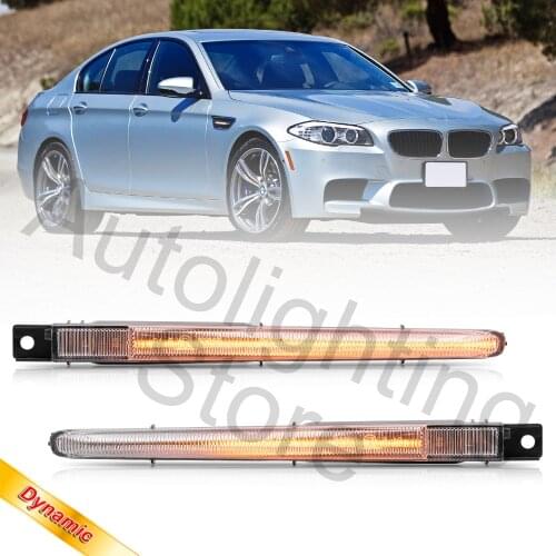 For BMW 5 Series F10 M5 S63N FV91 FV92 FV93 2X Led Amber Dynamic Fender Indicator Lights Side Marker Blinker Turn Signals 10-16