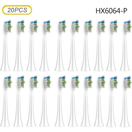 20pcs HX6064 Electric Toothbrush Heads for Ph Replacement HX6902 HX6910 HX6911 HX9044